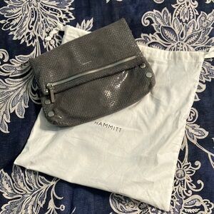 Hammitt Charcoal Textured Clutch